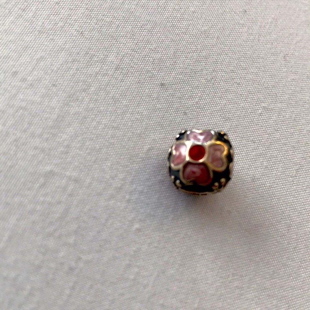 Pandora authentic pink flower 925 sterling silver